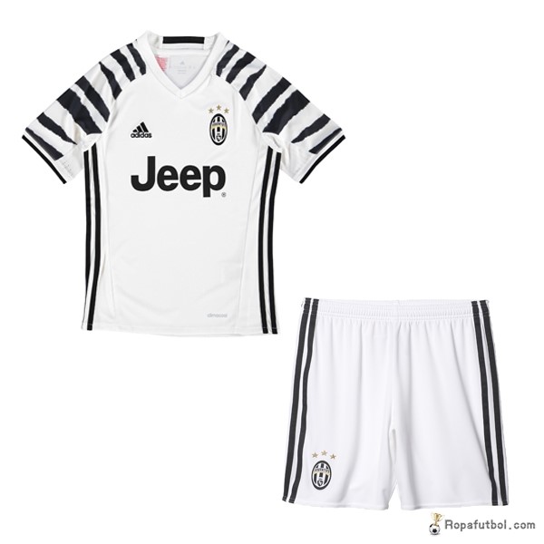 Camiseta Juventus Replica Tercera Ropa Niños 2016/17 Blanco